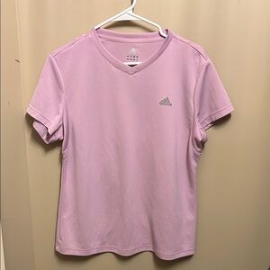 Adidas Light purple V-Neck T-Shirt